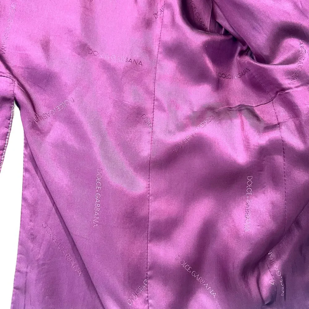 Dolce & Gabbana Camel Corduroy Blazer Men 42R Italy Cranberry Lining Retail$1200 - Picture 7 of 11